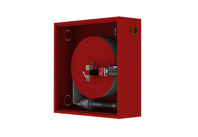 Single Door Fire Cabinet, Flat Hose, Surface Mounted