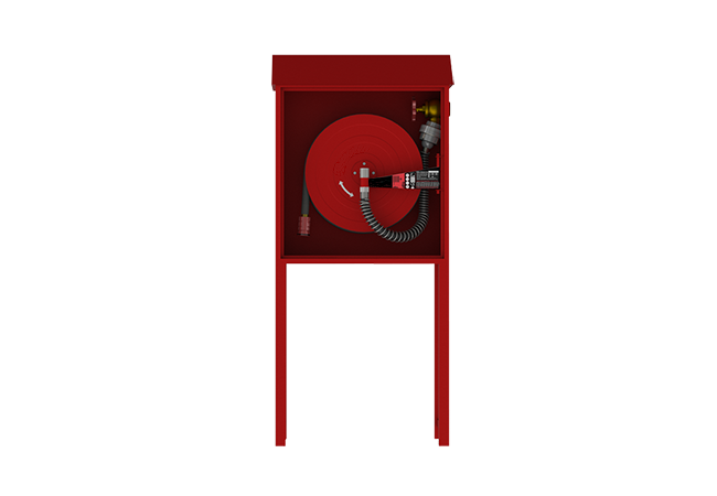 External Model Fire Hose Cabinet, Rubber Hose